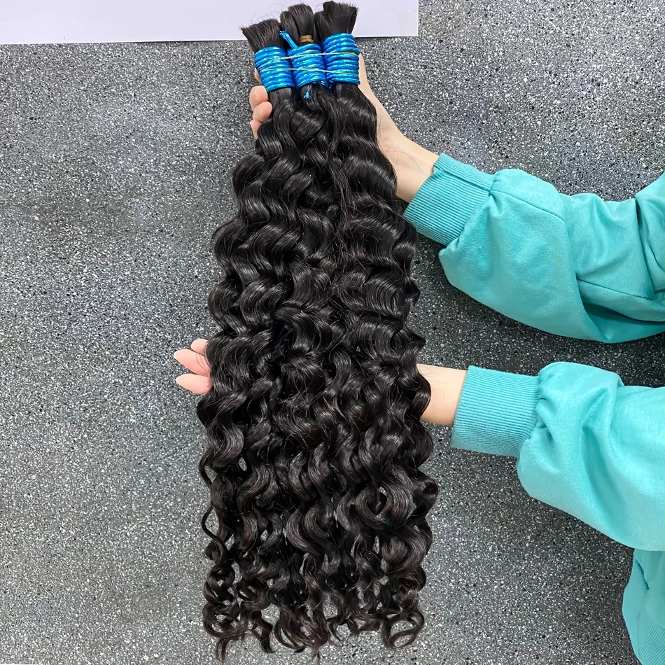 100% Virgin Human Hair Bulk Extension Loose Body Wave Bulk Weaving For Braiding Unprocessed No Weft Straight Deep Wave Hair Bulk_voghion.com
