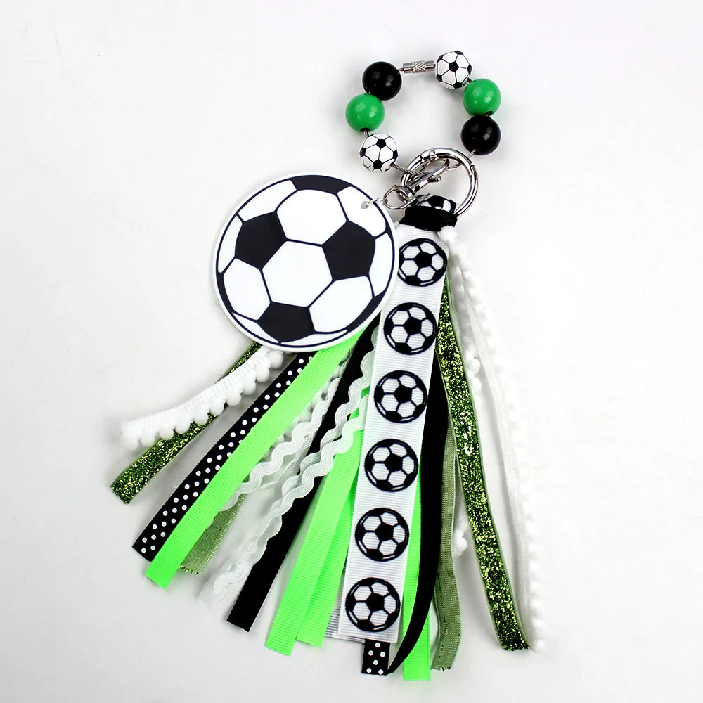 2026 FootballWorld Cross Border Carabiner Keychain Football Shaped Tassel Ornament Alloy Cartoon New Hot Product