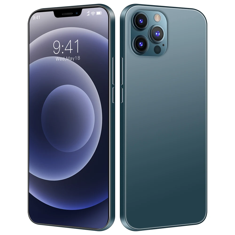 Мобильный телефон i12 Pro Max, 512 ГБ, распознавание лица, разблокировка по отпечатку пальца, сотовый телефон с поддержкой двух карт, смартфон с двойным режимом ожидания