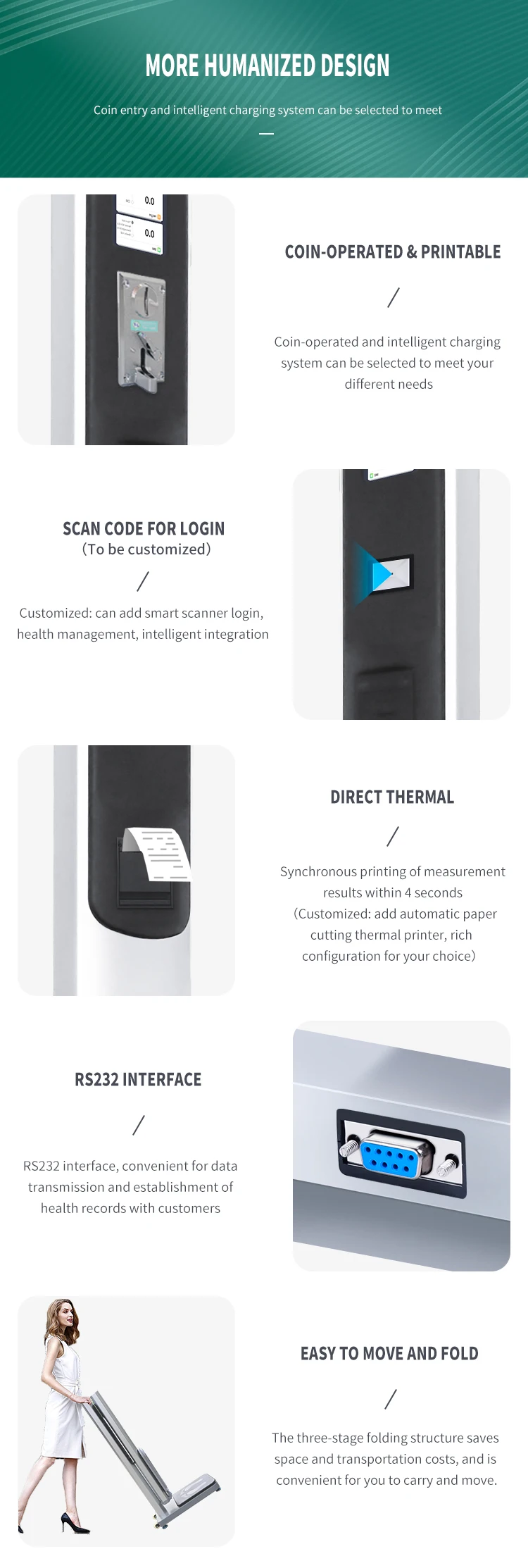 Sonka bmi scale customized coin operated body fat scale for pharmacy clinic hospital foldable commercial electronic scale supplier