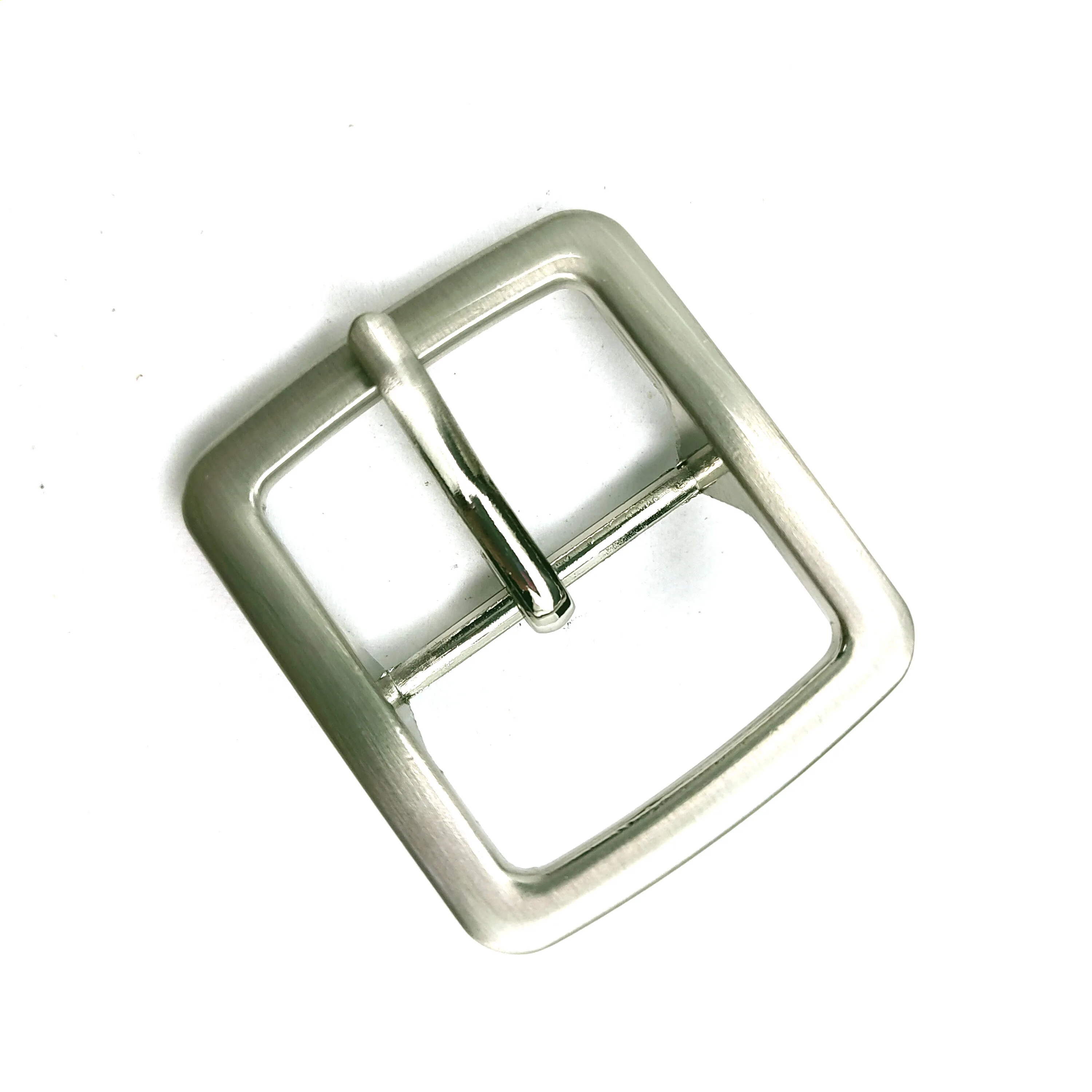 Durable 40mm Pin Belt Buckle - Silver Color Men's Single Pin