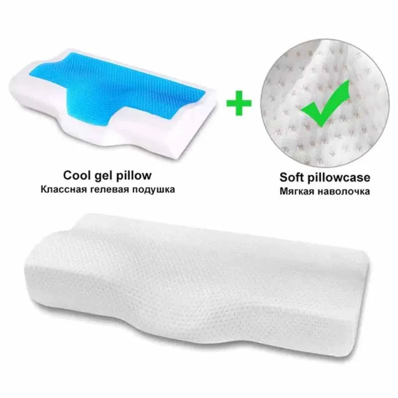 Memory Cotton Neck Cooling Ergonomic Cervical Pillows Custom Function