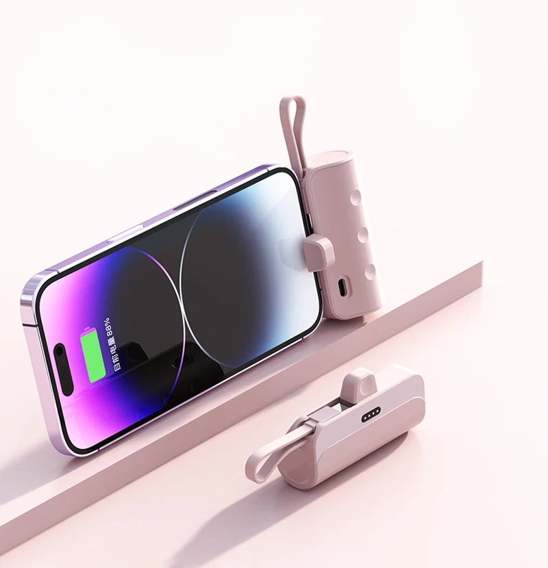 5000mah Mini Portable Power Bank With Cable Battery Charger Small