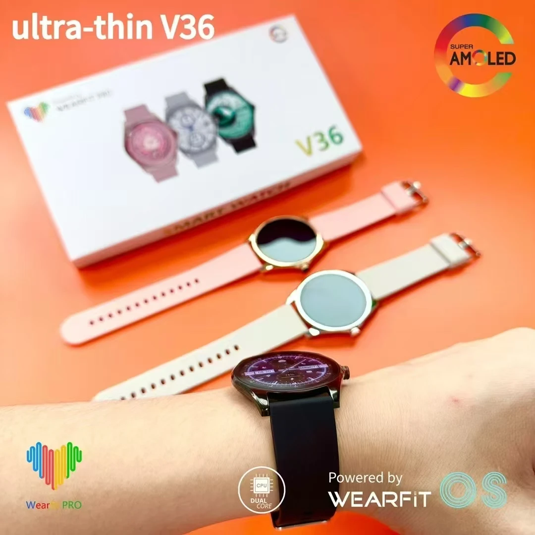 V36 Max New Arrival Round Smart Watch IP68 Waterproof BT Call Relojes  Inteligentes Sport Smartwatch for Android IOS