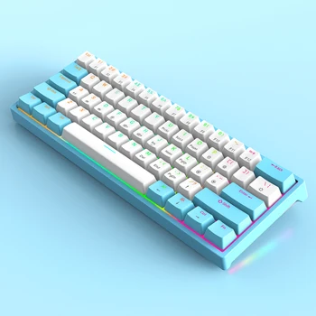 Manufacturer customs 61 keys TYPE-C mechanical keyboard with RGB backlight klavye teclado mechanical gaming keyboard for desktop