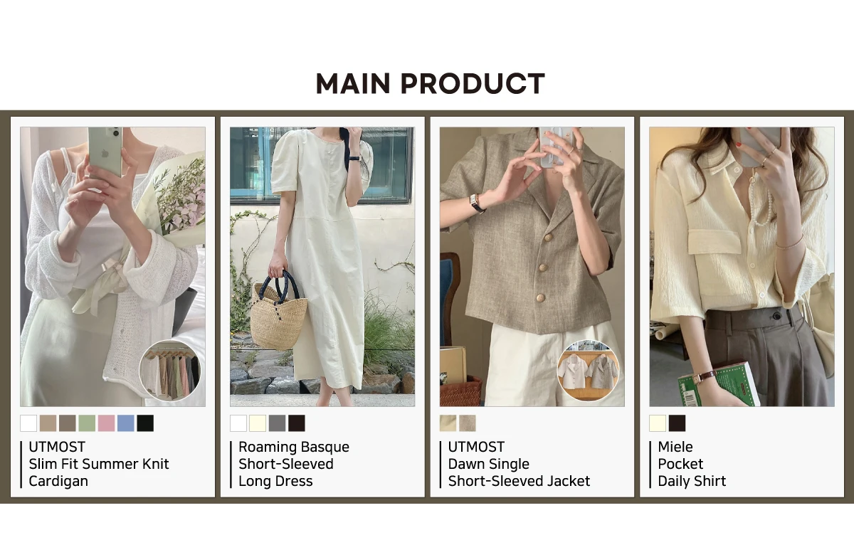 Good Quality Korean Fashion Utmost Slim Fit Summer Knit Cardigan Two