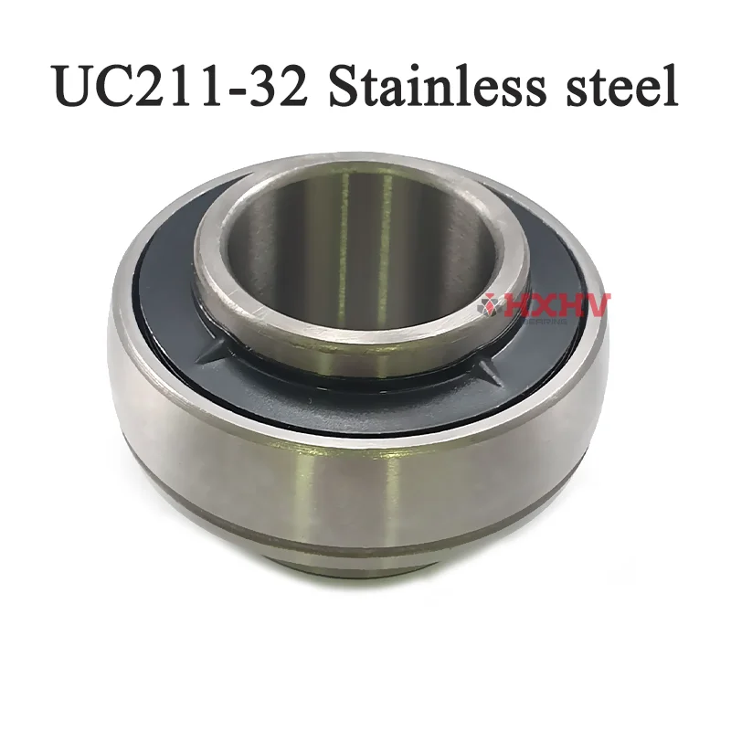 2 Inch Insert Bearing With Set Screws - UC211-32 Compatible Bearing By SpinCo