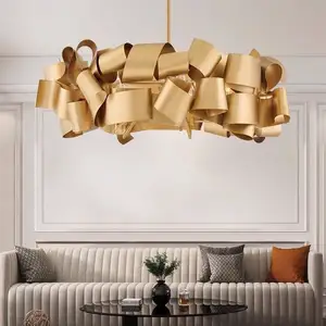 Metal Decorative Pendant Light Designer Art Irregular Creative Chandelier for Home Hotel