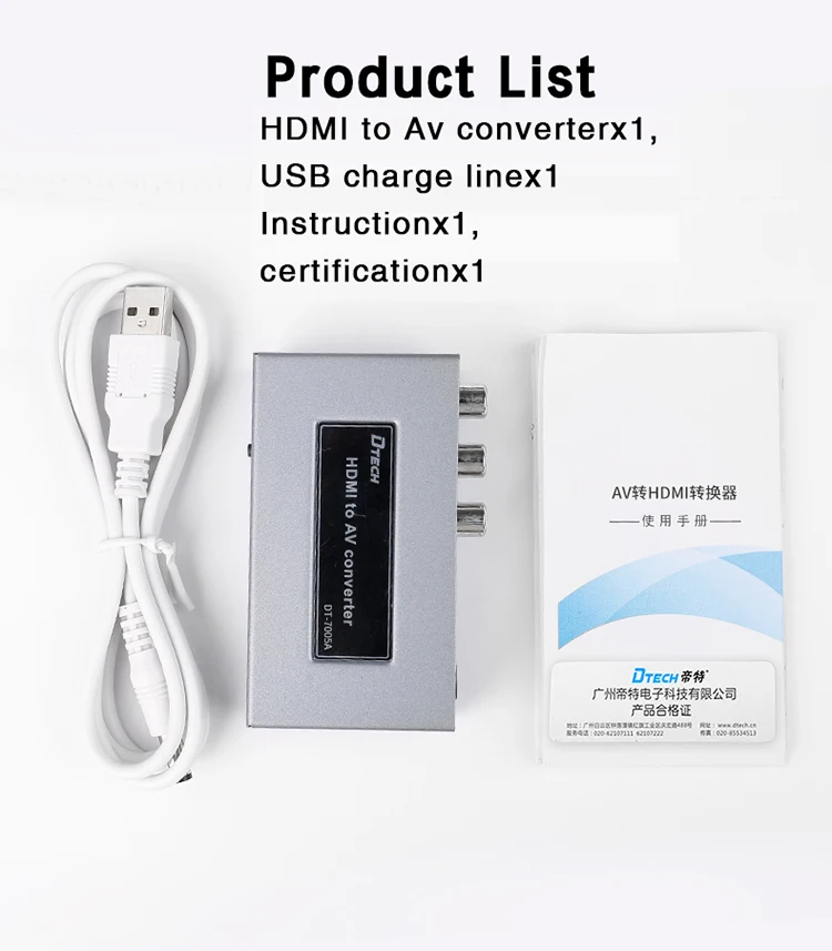 Convertitore HDMI AV Composito 3RCA 1080P Video Audio Bianco Convertitore Da HDMI A RCA/AV - Adattatore Per Collegare Dispositivi Moderni A TV Vecchie Adattatore Audio Video Hdmi A Composito 3rca - Foto 7