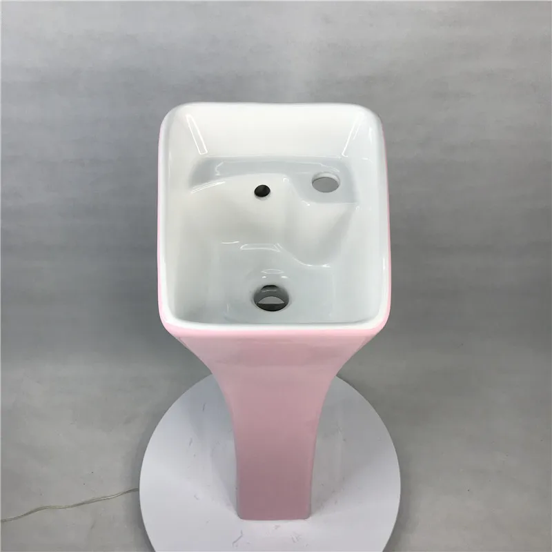 Pink Bathroom Lavabo Small Bathroom Ceramic Wash Hand Basin Pedestal Sinks