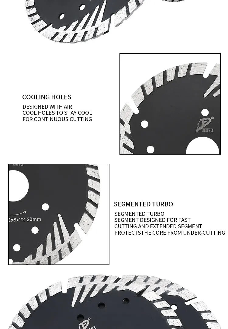 product 5inch 125mm hot pressed diamond turbo sintered circular saw blade for stone granite marble-16