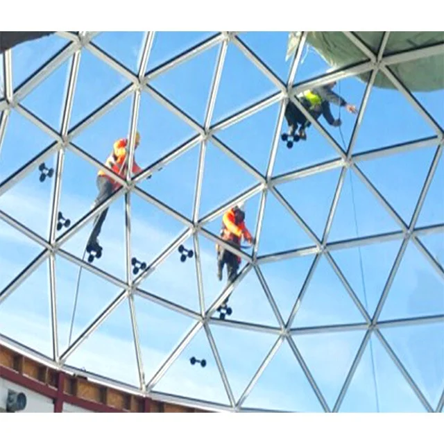 SAFS Low Cost Steel Structure Tempered Dome Glass Skylight Roof