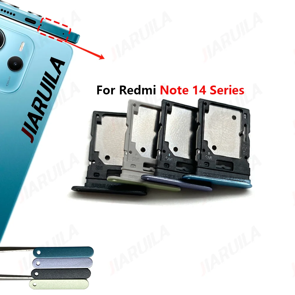 Tiroir Carte SIM Pour Xiaomi Redmi Note 14 Pro+ Plus 5G - Qualité D'origine, Avec Outil D'éjection (vert) - 4