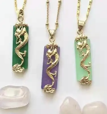 Green Jewelry for Family Necklace Fu Dragon Jade Emerald Jade HOT! Chinese Natural 10 Environmental Friendly Agate BOHEMIA Cz