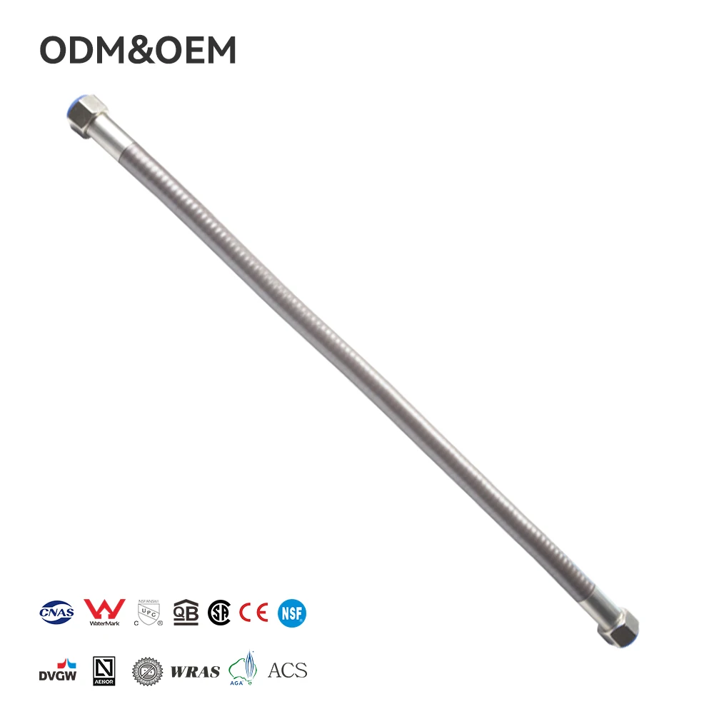 304 Stainless Steel Corrugated Hose Flexible Metal Pipe for Gas Water PVC-Coated Surface for Heat Insulation & Safe Handling