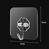 6cm transparent adhesive hook