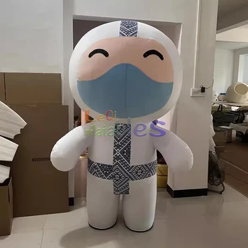 2m Outdoor Inflatable Taekwondo Kick Boy Mascot Costume Inflatable Taekwondo Character for Advertising