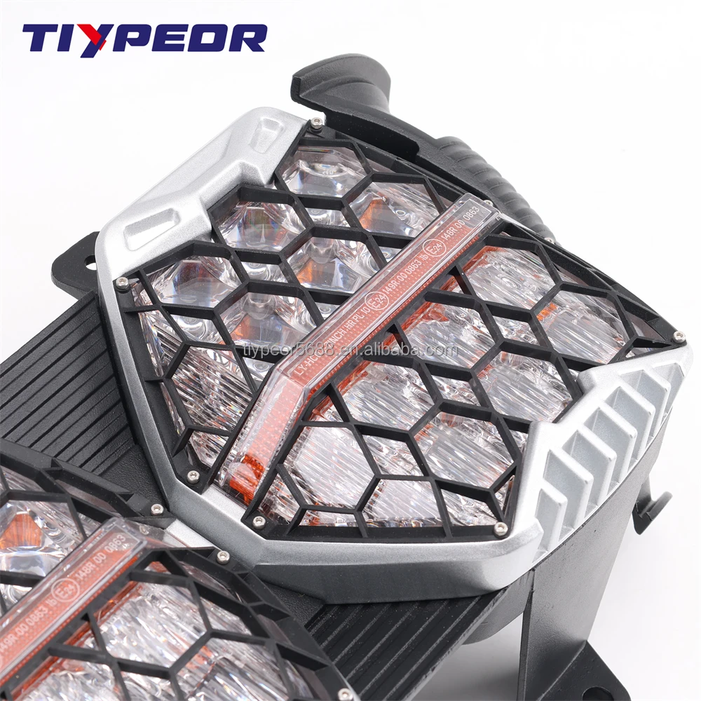 product tiypeor emark dot approved dual led drl sealed beam headlight moto headlamp drl for harley motorcycle road glide 2015 2023-4