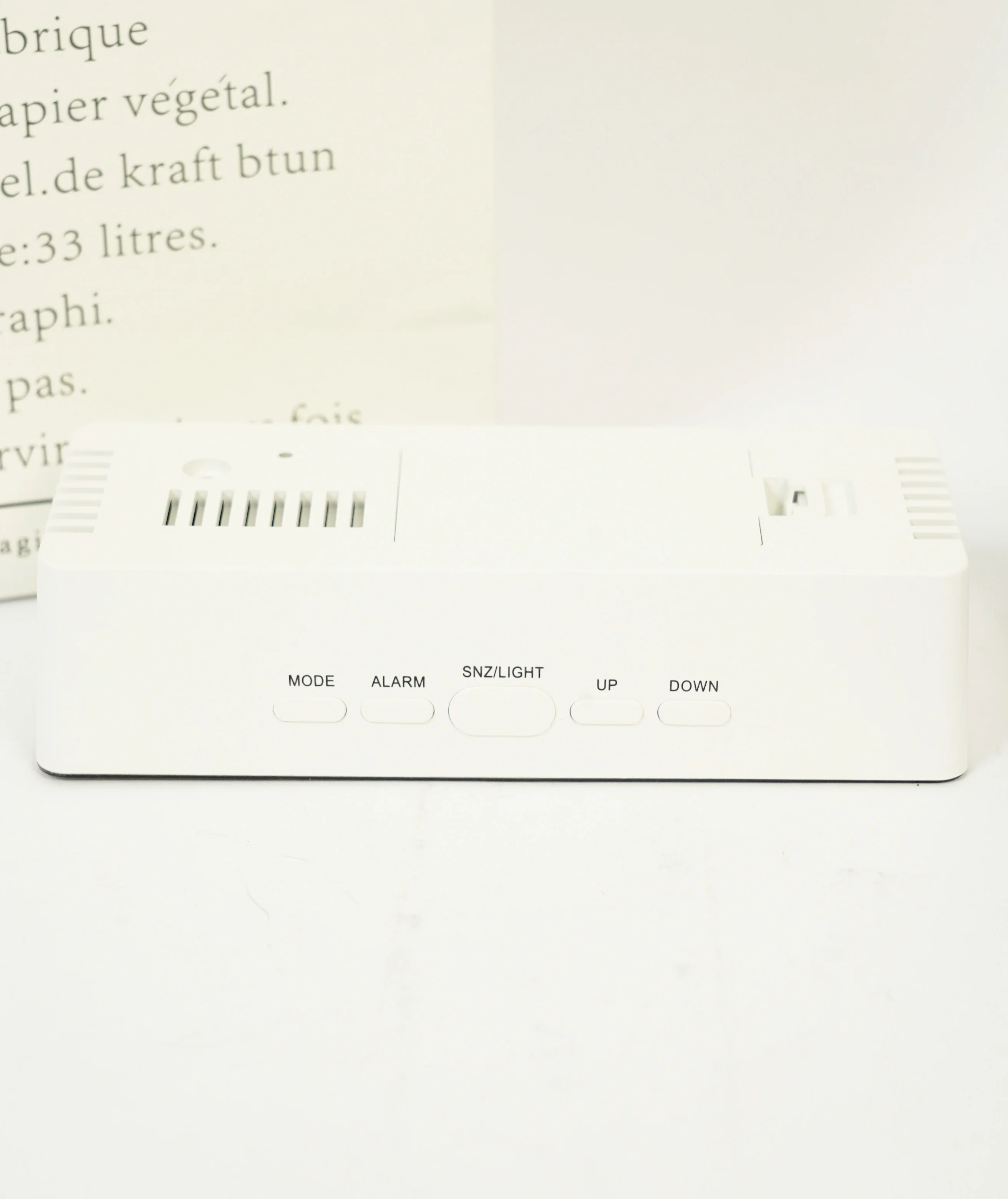 Digital Clock Lamp Digital Clock Modern Mirror Alarm Clock LED White Light Table Lamp Multi-function Snooze Display White Time