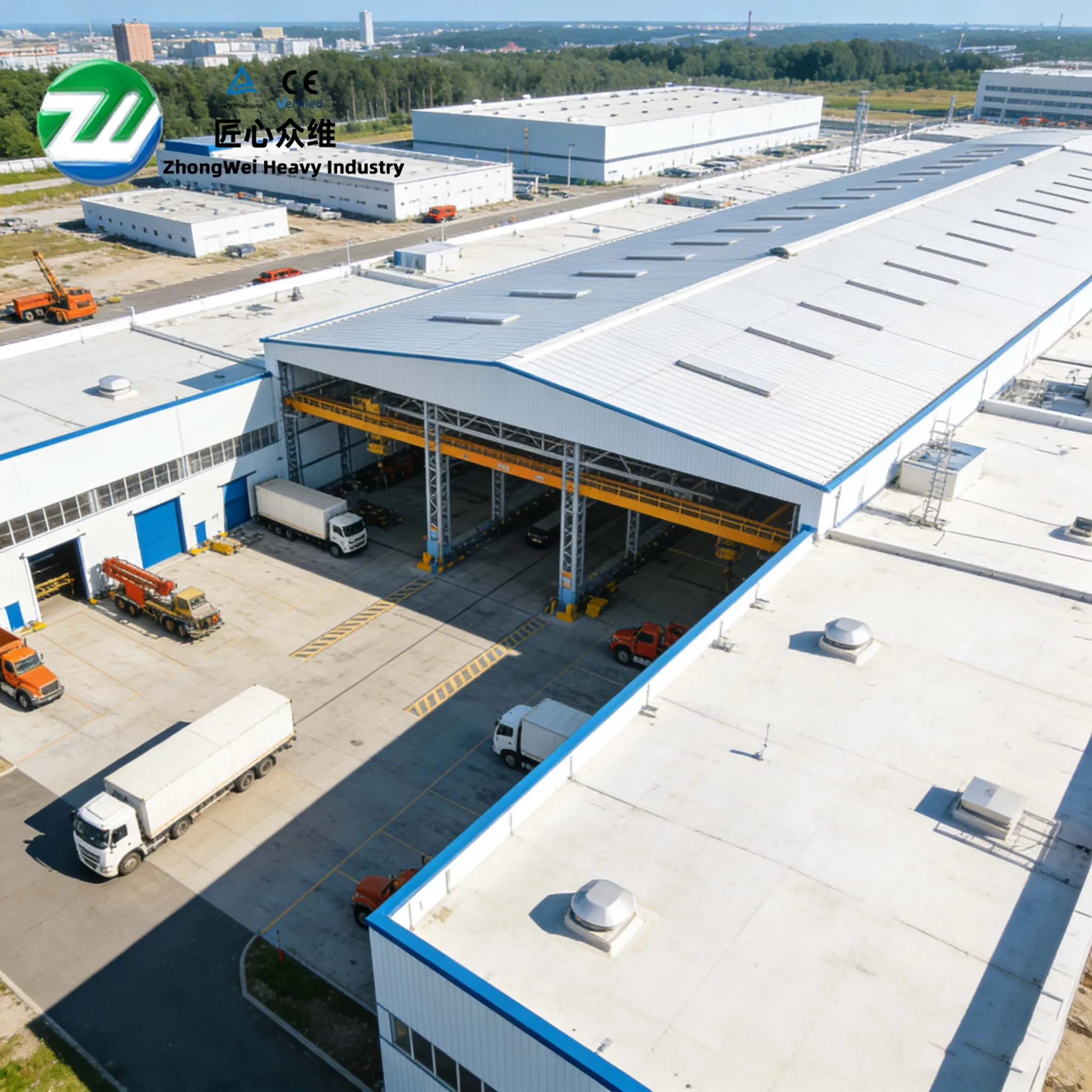 Prefabrikovaná konstrukce dílny – ocelový sklad pro budovy a nemocnice