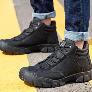 JIANKUN Safety Shoes for Men Steel Toe Safety Boots Style Anti-Impact Protected with CE Certificate