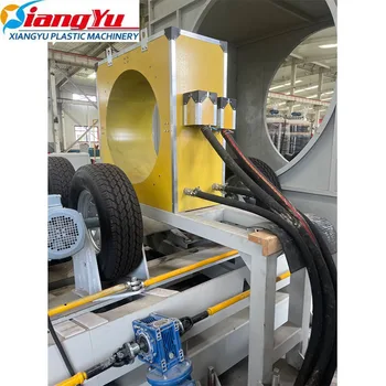 Polyurethane double gun continuous spraying winding insulation pipe production line  Contact work polyurethane insulation pipe