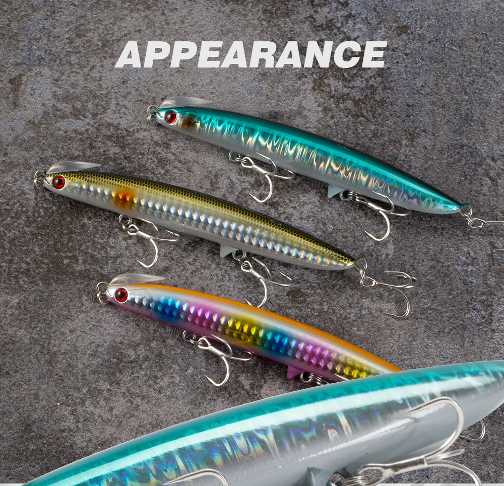 Hunthouse Sea Fishing Lure Walking Bass Hard Bait Popper Wobbler 125mm