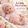 Blue Eyes Pale Pink Knit Hat