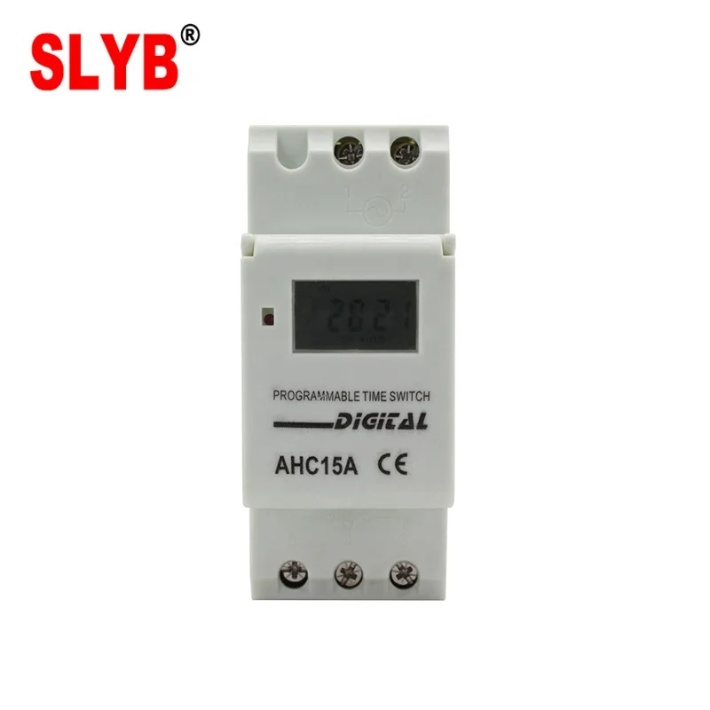 LCD 24Hour Automatic Types of 220v Digital Automatic Weekly Time Control Switch AHC15A Controller Switch with Battery