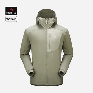 Pelliot Polartec Alpha Fleece Winter Stand Collar Zipper Solid Sports Jacket for Men Outdoor Windproof Thermal