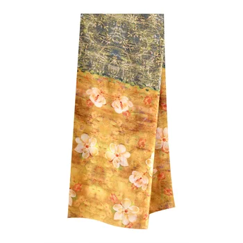 Fashion Classics vintage Silk digital printing 100% pure mulberry silk crepe de chine women dress top wedding