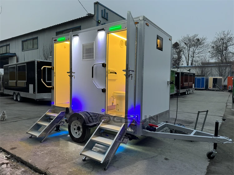 Mobile Luxury Trailer Bathroom Trailer Mobile Toilet Portable Restroom ...