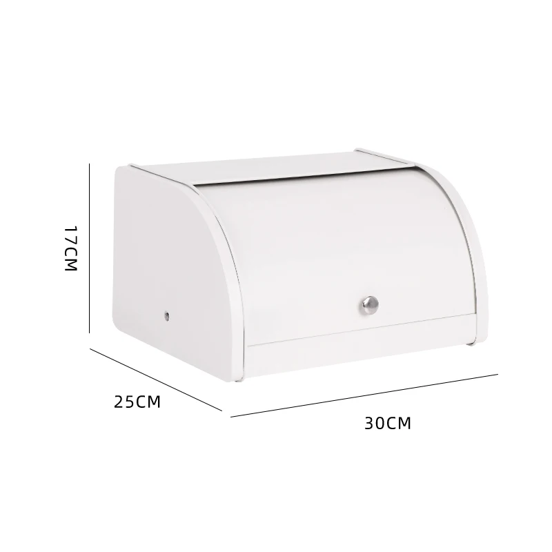 New Style Large Sizes Bread Storage Canister with Tight-fitting Lid Custom Made White Farmhouse Bread Box for Kitchen