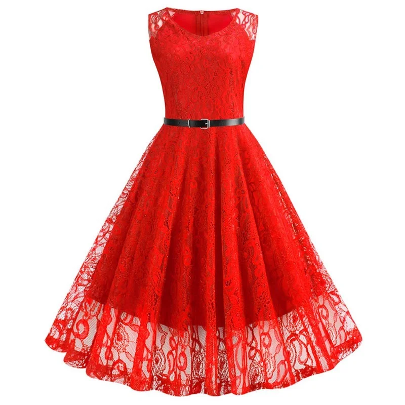 sachin and babi light blue dress Women'S Elegant Vintage Rockabilly Dress For Women 1950s Style Polka D –  Mega Mart Center main image 1