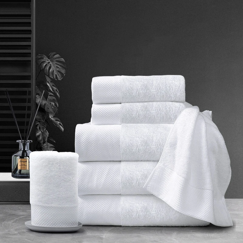 Customized pure cotton wholesale hotel luxury star 70*140cmLOGO bath towel bath towel sets