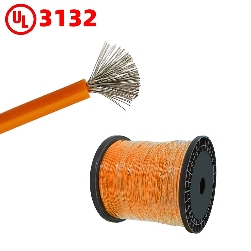 UL3132 Custom High Voltage 300V AC/DC Platinum Wire 12 14 16 AWG Stranded Electronic Solar Cable with Silicone Rubber Insulation