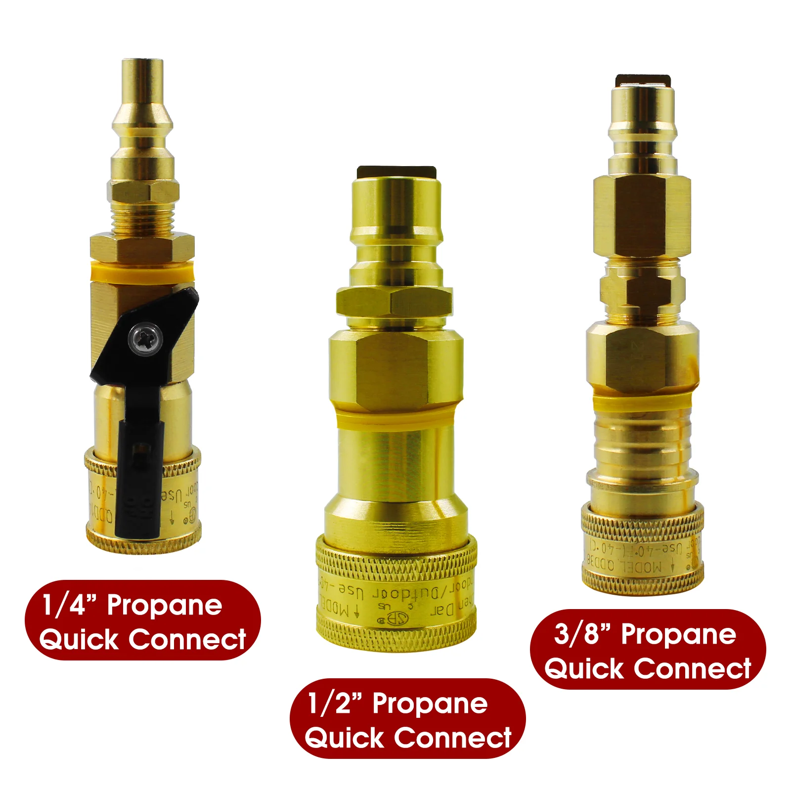 1/2 Odd Lp Propane Gas Quick Connect Disconnect Connector And Male