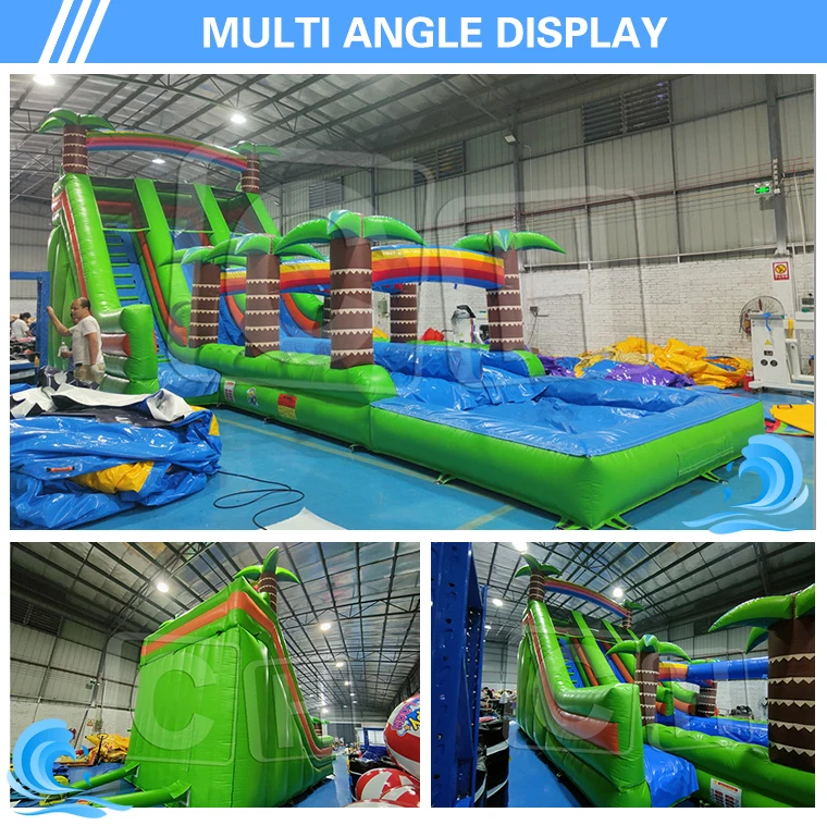 Custom PVC Inflatable Outdoor Water Slide Pool for Kids Fun inflatable games and Slides manufacture