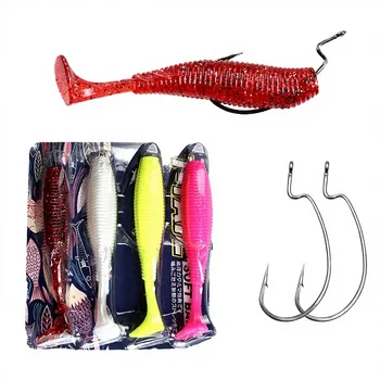 10pcs/bag Wholesale for 10cm 2.3g Printed Artificial Silicone Soft Plastic Lure Sea Fishing Silicone Worm Bait – Soft Lure – view 5