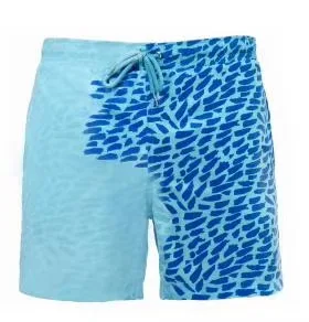 Термохромная пляжная ткань из микрофибры с волшебным принтом, меняющая цвет, для шорт