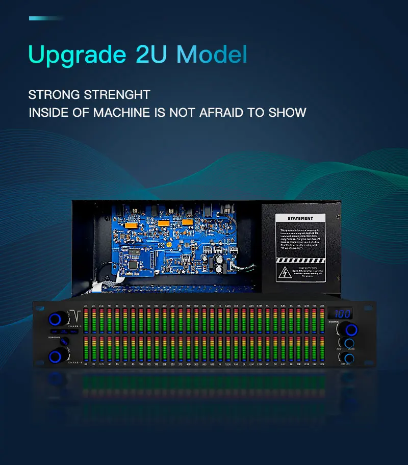 Q312 Led Display Screen Audio System Led Graphic Equalizer Pro Digital