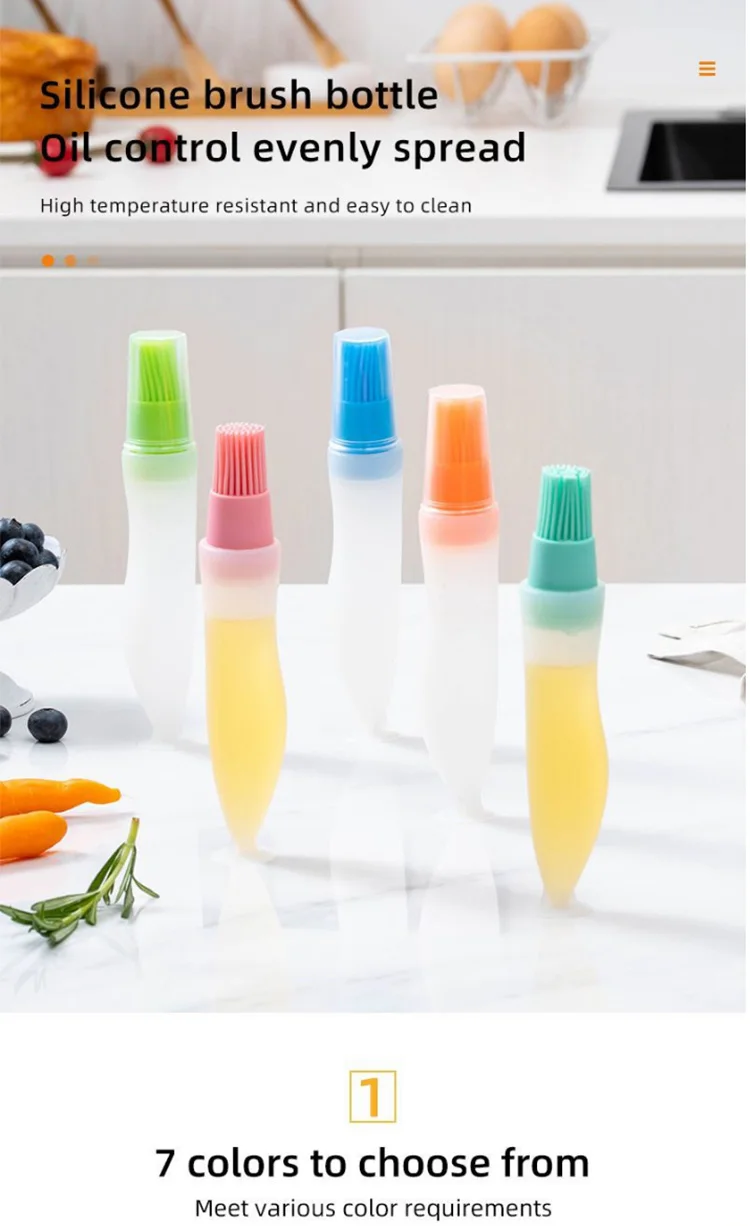 Silicone High Temperature Oil Bottle Brush Barbecue Cooking Baking Pancake BBQ Tools Kitchen Accessories Silicone Brush