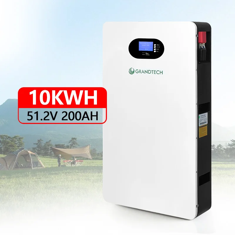EU-lager 8000 sykluser Veggmontert 15 kWh 51,2 V 300 Ah 10 kWh 48 V 100 Ah LiFePO4-batteri Powerwall Hjemmestrømlager