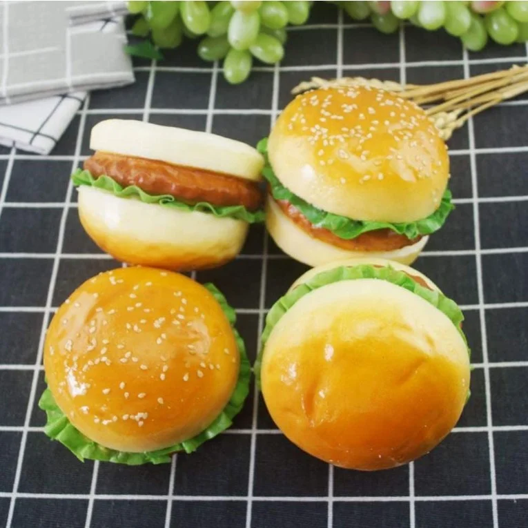 Fake Hamburger Toy - Realistic Bakery Display for Kids