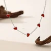 xkn0160 Collana Love a cinque gocce d'olio - colore acciaio