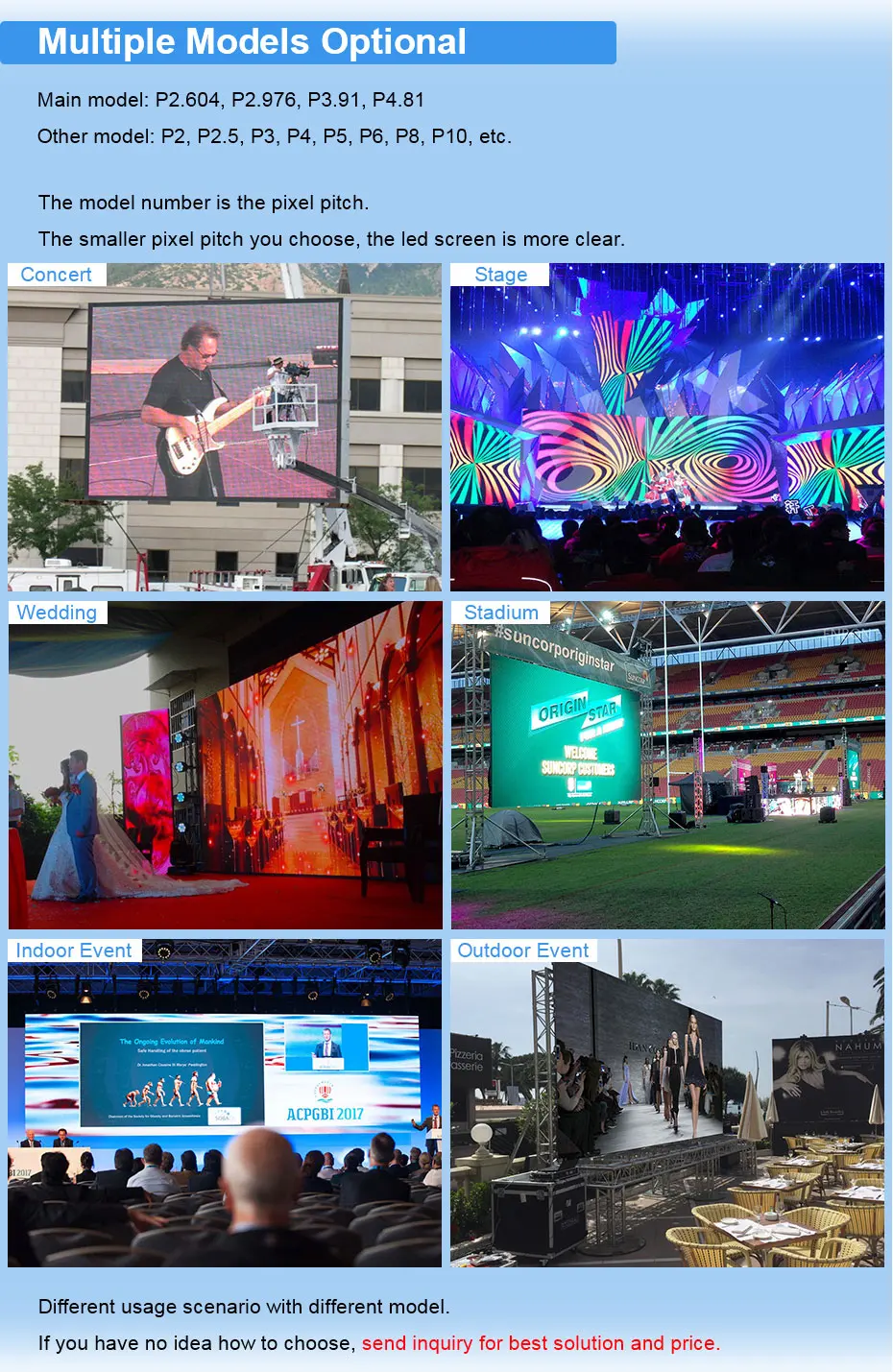 Outdoor Waterproof Modular Led Video Display Panels Tile Hanging Bar 500x500mm Foldable P3.91 P4.81 Led Screen