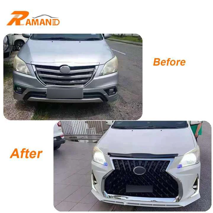 Factory Body Kit Front Face for Innova 2016 to LEXUS 2021 Auto Accessories for Innova Front Bumper Body Kit
