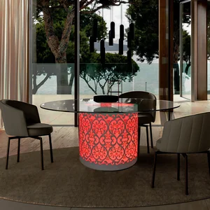 Event Factory Direct Sales LED New Design Glowing Colorful Dining Table for Dining Use