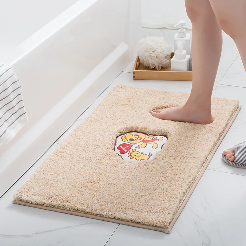  Custom Cartoon Little Yellow Duck Bath Non Slip Mat Washable Modern Floor Mat manufacture