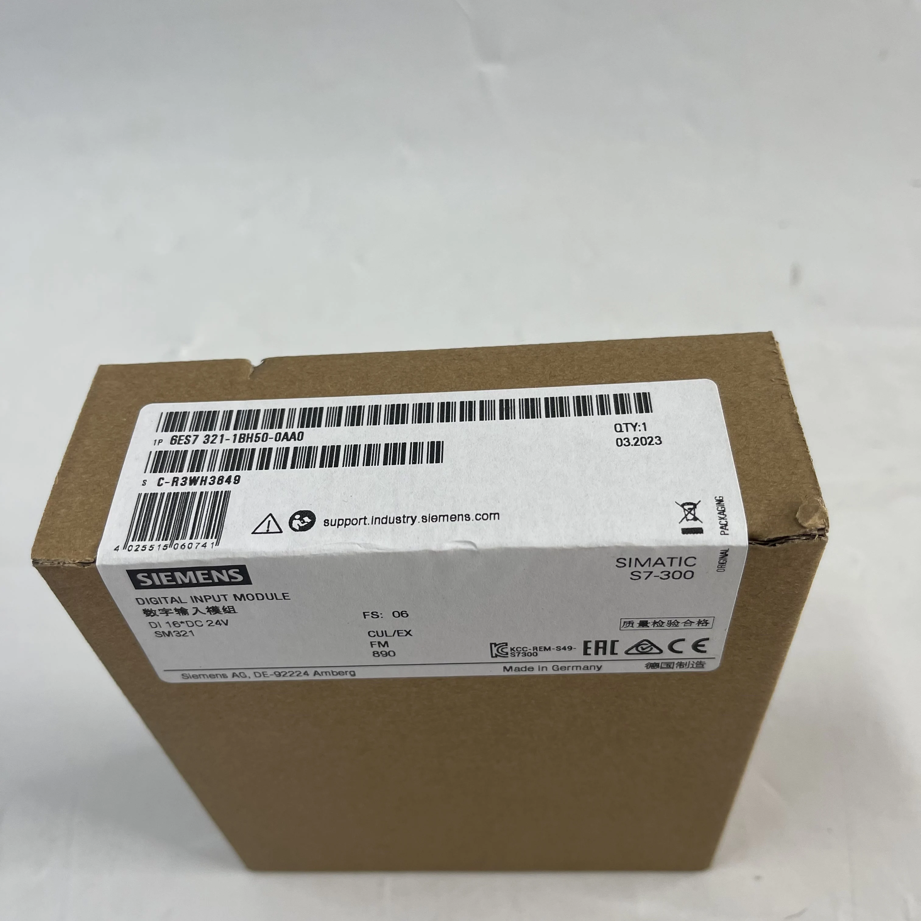 Siemens Digital Input Module SIMATIC S7-300 6ES7 321-1BH50-0AA0 Siemens Digital Input Module SIMATIC S7-300 6ES7 321-1BH50-0AA0